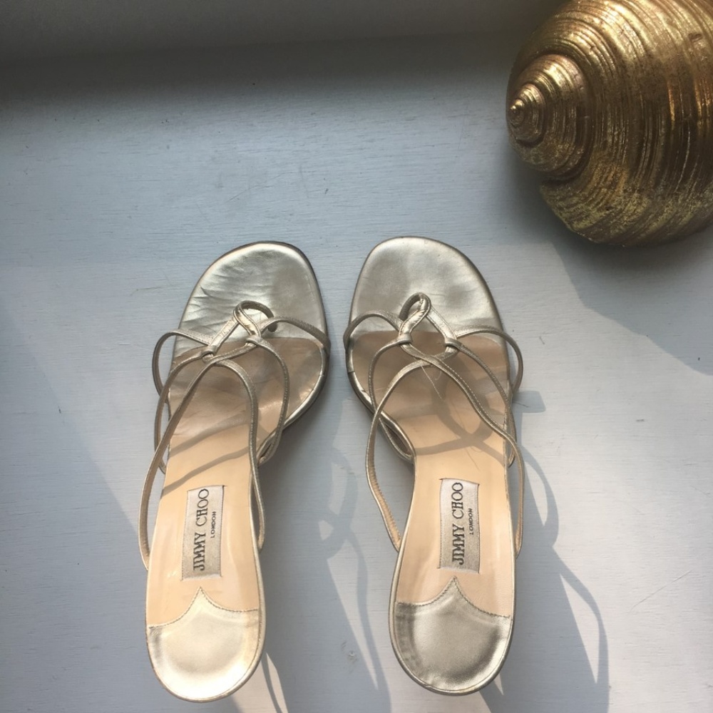 Authentic Jimmy Choo Sandals Gold
